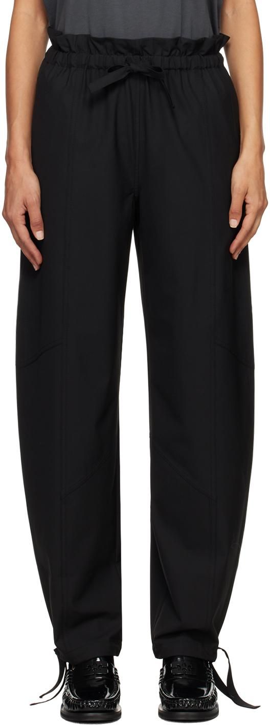パンツ Ganni Pleated trousers Trekking Green Drapey Melange Pleat Pants | GANNI US