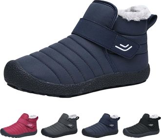 Generic Womens Mens Snow Boots Sive 5.5 Winter Slip On Ankle Booties Anti-Slip Water Resistant Boots Unisex Warm Fully Fur Lined Outdoor Sneakers with Easy Fa