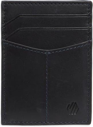 Johnston & Murphy Waxy Leather RFID Card Case in Navy at Nordstrom Rack