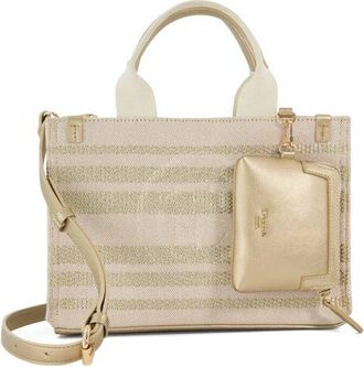 Dune London Dinkideltra Canvas Top Handle Bag in Gold at Nordstrom