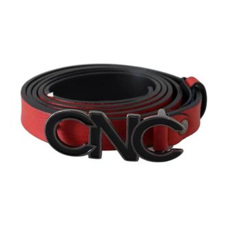 Costume National Rode Leren Taille Riem Elegante Stijl - Dames - Riemen - Rood - ONE Size - Leer - Accessoires