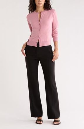 Nordstrom Rack Crewneck Cardigan in Pink Foxglove at Nordstrom Rack, Size X-Large