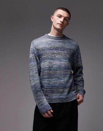 Carhartt Work in Progress Keenan - Maglione lavorato blu e grigio m&eacute;lange