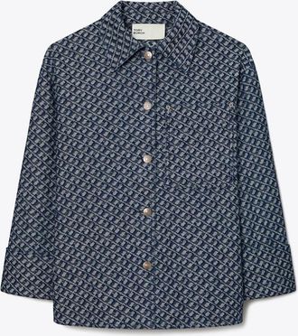 Tory Burch Womens Denim Barn Jacket, size 10