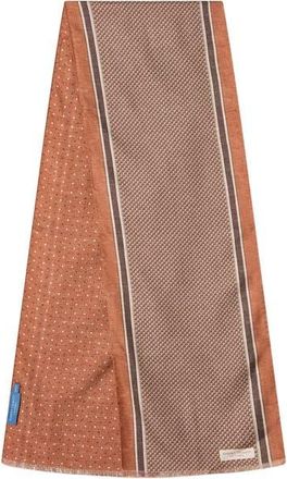 Robert Talbott Niven Houndstooth Scarf in Orange at Nordstrom