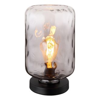 Globo Lighting L&aacute;mpara De Mesa - Darina - Negro - Vidrio Vidrio Ahumado - Globo