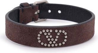 Valentino Garavani Leren Armband - Heren - Armbanden - Bruin - ONE Size - Leer - Accessoires