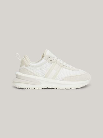 Tommy Hilfiger Womens Tommy Jeans Mesh Panel Sneaker - White - US 9.5 / EU 41