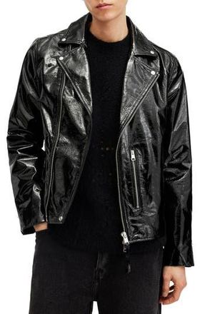 AllSaints Badwan Leather Biker Jacket in Black at Nordstrom Rack, Size X-Large