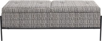 Kare Design Banco Islandia 120x40cm blanco y negro Kare Design