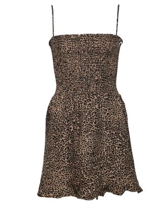 Reformation Rouen Mini Dress in Animal Print