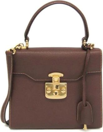 Gucci Pre-owned Handbags, female, Brown, Size: ONE SIZE Pre-owned Vintage Handbag