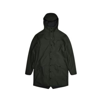 Rains Lange Jas - Dames - Regenjassen - Groen - 2XL - Polyester - Jassen
