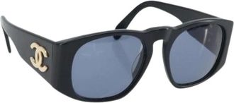 Chanel Pre-owned Accessories, female, Black, Size: ONE SIZE Pre-owned Vintage Sunglasses