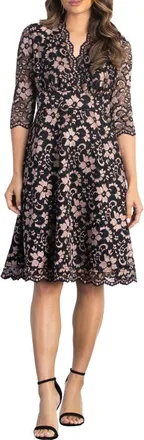 Kiyonna Mon Cherie Lace Cocktail Dress in Rose Gold at Nordstrom, Size X-Large