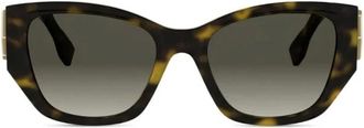 Fendi Sunglasses, female, Brown, Size: 54 MM FF Diamonds Sunglasses