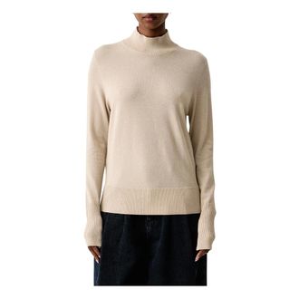 Pinko Pinko - Trui met halve col - Dames - Truien - Beige - Maat: XS Wol