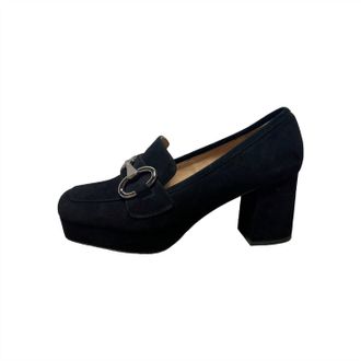 Bibi Lou Womens Pump Heeled Loafer In Black