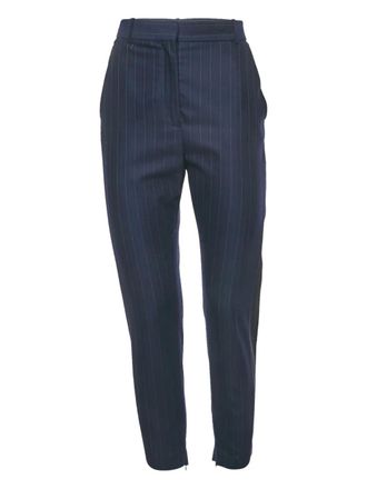 Stella McCartney pinstripe straight trousers - Blue