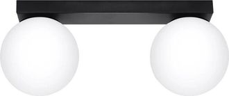 Wonderlamp Regleta Eaus Negro, 2 Luces