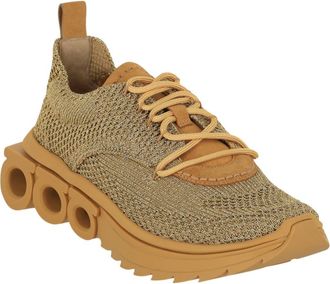 Ferragamo Nima Metallic Knit Sneaker in Brown at Nordstrom Rack, Size 10.5