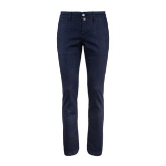 Jacob Cohen Dark Blue Bobby Chino Jeans In Super Stretch Denim