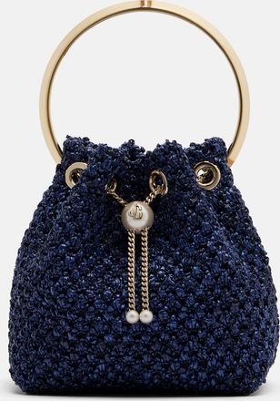 Jimmy Choo London Bolso saco Bon Bon Small de efecto rafia