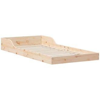 vidaXL Bed Frame Brown Solid pine wood Vidaxl
