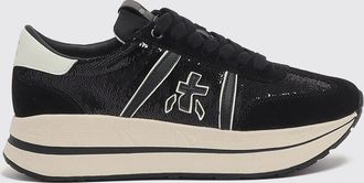 Premiata Sneakers Bethcoin platform in pelle e tessuto con paillettes