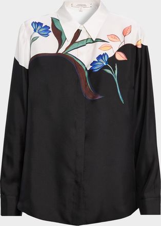 Dorothee Schumacher Seductive Bloom Floral-Print Silk Twill Blouse