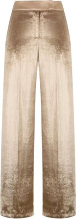 PESERICO Wijde broek - Dames - Wijde Broeken - Beige - 3XL - Polyester - Broeken