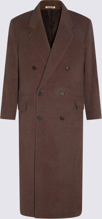 Auralee Brown Wool Coat