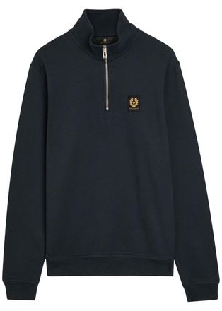 Belstaff Logo-appliqu&eacute;d Cotton Sweatshirt - Navy - Xxl