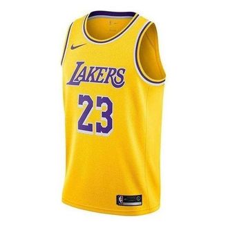 Nike x NBA Los Angeles Lakers Icon Edition Swingman Jerseys Yellow AA7100-728