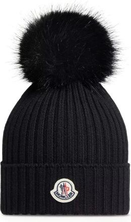 Moncler Pom Pom Beanie - unisex - Moncler - Accessories - Black - M - Accessories