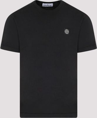 Stone Island Black Cotton T-Shirt