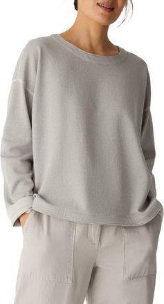 Eileen Fisher Reversible Organic Cotton Top in Bay Leaf at Nordstrom, Size Xx-Small