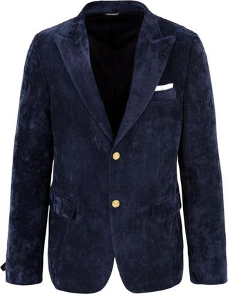 Daniele Alessandrini Tono Blazer - Heren - Blazers - Blauw - XL - Leer - Jassen