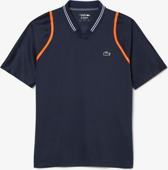 Lacoste Mens Sht Sleeved in Blue Night - Size X-Small
