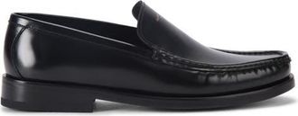 Kurt Geiger Denman Moc Toe Leather Loafer in Black at Nordstrom, Size 10.5