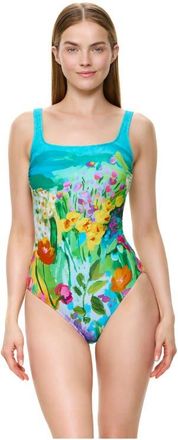 Gottex Monets Garden Square Neck One Piece in Multi at Nordstrom, Size 10