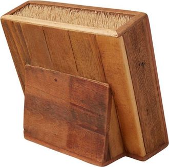 Be Home Reclaimed Wood Angled Rectangular Knife Block in Natural at Nordstrom