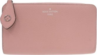 Louis Vuitton Magnolia Pink Leather Long Wallet (Bi-Fold) (Pre-Owned)