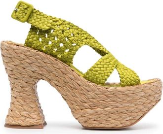 Paloma Barcel&oacute; High Heel Sandalen - Dames - Sandalen met hakken - Geel - 40 EU - Leer - Schoenen