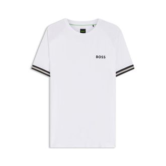 BOSS Active slim-fit T-shirt with tennis-ball embossing