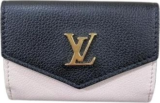 Louis Vuitton Pre-owned Wallets, female, Multicolor, Size: ONE SIZE Pre-owned Portefeuille Lockmini Grained Calf Leather Wallet