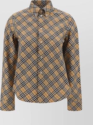Burberry checked slim-fit cotton shirt