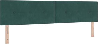vidaXL Headboard with led Strip Lights Adjustable Green 100 cm Velvet Vidaxl