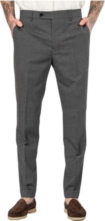 Berwich Gekreukte Broek - Heren - Nette broeken - Grijs - M - Wol - Broeken