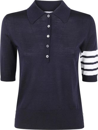 Thom Browne Round-neck Truien - Dames - Ronde hals truien - Blauw - S - Truien & Vesten